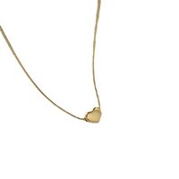 Fashion Heart Shape Titanium Steel Plating Necklace main image 2