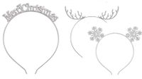 Fashion Letter Snowflake Alloy Inlay Rhinestones Hair Band 1 Piece sku image 15