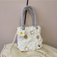 Women's Medium Plush Cartoon Cute Ornament Square Hidden Buckle Crossbody Bag sku image 32