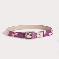 Fashion Cow Pattern Pu Leather Women's Leather Belts 1 Piece sku image 6