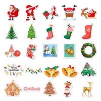 Cute Cartoon Christmas Pattern Holiday Decoration Stickers 50 Pieces Wholesale main image 5