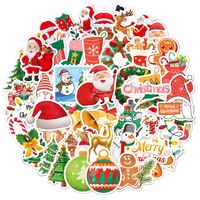 Cute Cartoon Christmas Pattern Holiday Decoration Stickers 50 Pieces Wholesale sku image 1