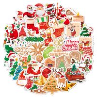 Cute Cartoon Christmas Pattern Holiday Decoration Stickers 50 Pieces Wholesale main image 4