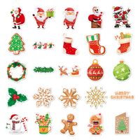 Cute Cartoon Christmas Pattern Holiday Decoration Stickers 50 Pieces Wholesale main image 2