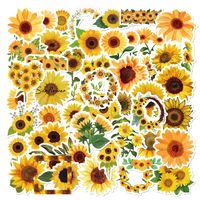 Cute Sunflower Stickers 50 Sheets Notebook Water Cup Artistic Stickers main image 1