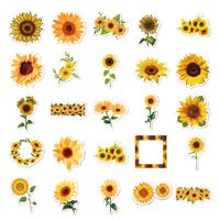 Cute Sunflower Stickers 50 Sheets Notebook Water Cup Artistic Stickers main image 2