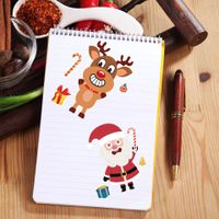 Cute Cartoon 16 Pieces Christmas Waterproof Decoration Puzzle Stickers main image 2