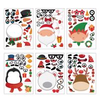Cute Cartoon Copper Sheet Paper Christmas Decoration Puzzle Stickers main image 4