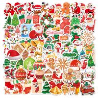 Cute Cartoon Christmas Stickers 50 Pieces Holiday Decoration Sticker Wholesale sku image 2