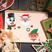 Cute Cartoon Copper Sheet Paper Christmas Decoration Puzzle Stickers main image 3