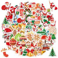 Cute Cartoon Christmas Stickers 50 Pieces Holiday Decoration Sticker Wholesale main image 1
