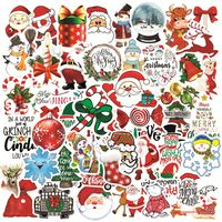 Pegatinas Decorativas De Dibujos Animados Bonitos Navidad Santa Claus Graffiti Colorido 50pcs main image 4