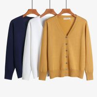 Women's Cardigan Long Sleeve Sweaters & Cardigans Casual Solid Color main image 4