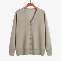 Women's Cardigan Long Sleeve Sweaters & Cardigans Casual Solid Color main image 6