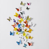 Retro Butterfly Plastic Wall Sticker main image 3