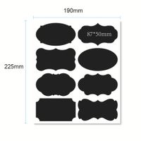 Creative Self-adhesive Label Special-shaped Black Pvc Irregular Stickers sku image 9