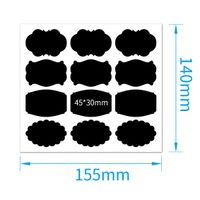 Creative Self-adhesive Label Special-shaped Black Pvc Irregular Stickers sku image 8