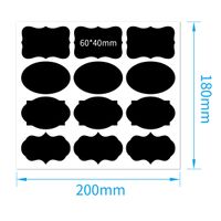 Creative Self-adhesive Label Special-shaped Black Pvc Irregular Stickers sku image 12