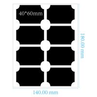 Creative Self-adhesive Label Special-shaped Black Pvc Irregular Stickers sku image 7