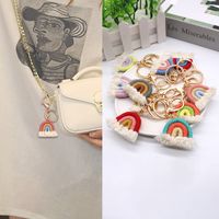 Fashion Rainbow Metal Tassel Bag Pendant Keychain main image 4