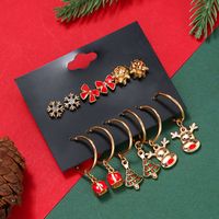 Christmas Animal Christmas Tree Alloy Plating Women's Earrings 1 Set main image 3