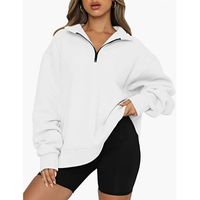 Women's Hoodie Long Sleeve Hoodies & Sweatshirts Zipper Casual Solid Color main image 4