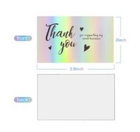 Fashion Laser Rainbow Gift Packaging Creative Thank-you Card main image 3