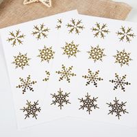 Christmas Gilding Diy Transparent Snowflake Decoration Stickers 12 Pieces sku image 1