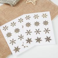 Dorure De Noël Diy Transparent Flocon De Neige Décoration Autocollants 12 Pièces main image 5