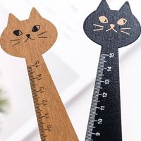 Cute Creative Cat Wooden Ruler 15cm Scale Student Stationery Wholesale main image 4