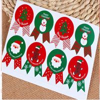 Cute Santa Claus Snowman Christmas Gift Decorative Stickers sku image 1