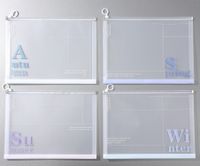 Tres-bolsa De Archivo Transparente De Plástico A4 Gruesa Impermeable Con Patrón De Dibujos Animados Con Cremallera Dimensional sku image 7