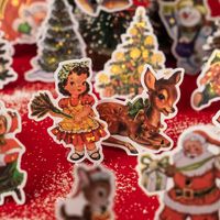 Pegatinas Decorativas De Noche De Fiesta De Navidad De Dibujos Animados Lindo 30 Piezas main image 2