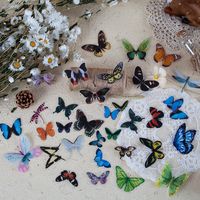 Cute Beautiful Butterfly Special-shaped Pet Sticker Notebook Diy Decorative Stickers 8 Types 40 Pieces main image 1
