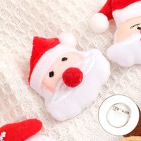 Cartoon Style Santa Claus Bell Snowman Plush Women's Brooches sku image 17