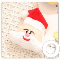 Cartoon Style Santa Claus Bell Snowman Plush Women's Brooches sku image 10