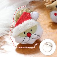 Cartoon Style Santa Claus Bell Snowman Plush Women's Brooches sku image 15