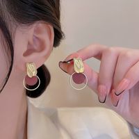 Fashion Round Alloy Plating Women's Drop Earrings 1 Pair main image 1