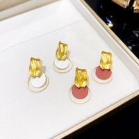 Fashion Round Alloy Plating Women's Drop Earrings 1 Pair main image 2