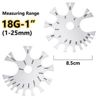 Puncture Jewelry Diameter Thickness Stainless Steel Measuring Ruler sku image 1