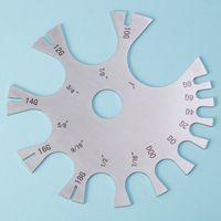 Puncture Jewelry Diameter Thickness Stainless Steel Measuring Ruler main image 2