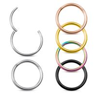Simple Style Round Stainless Steel Plating Nose Ring main image 1