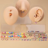 Simple Style Round Stainless Steel Arylic Belly Ring 1 Set main image 4