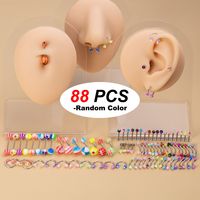 Simple Style Round Stainless Steel Arylic Belly Ring 1 Set sku image 1