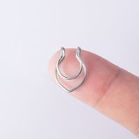 Simple Style Solid Color Stainless Steel Nose Ring 1 Piece sku image 1