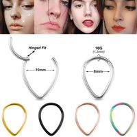 Simple Style Solid Color Stainless Steel Nose Ring 1 Piece main image 2