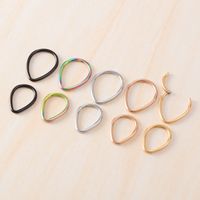 Simple Style Solid Color Stainless Steel Nose Ring 1 Piece main image 1