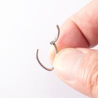 Simple Style Solid Color Stainless Steel Nose Ring 1 Piece main image 3