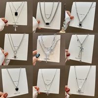 Fashion Geometric Stainless Steel Plating Inlay Zircon Necklace 1 Piece main image 4