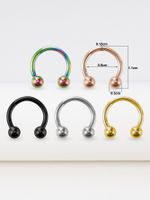 Simple Style Solid Color Stainless Steel Arylic Nose Studs 1 Set sku image 6